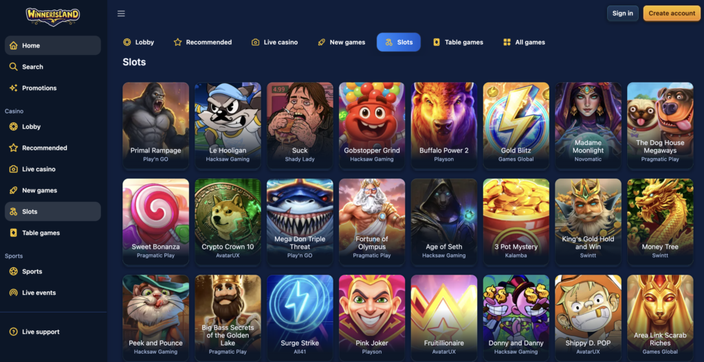 Winner Island non uk casino 2