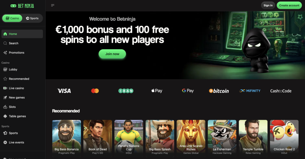 Bet Ninja non uk casino 2