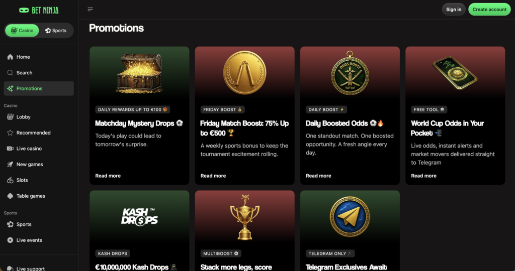 Bet Ninja non uk casino 1
